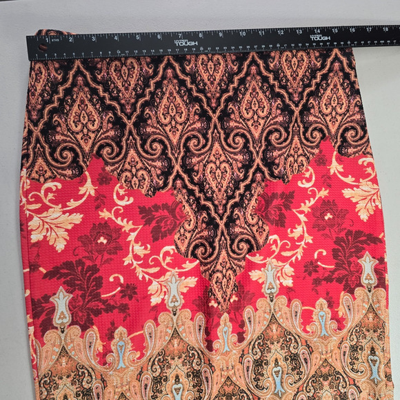 ECI New York Skirt Women's PL Pencil Argyle/Diamond Patern Colorful Pull On Midi - Picture 8 of 13